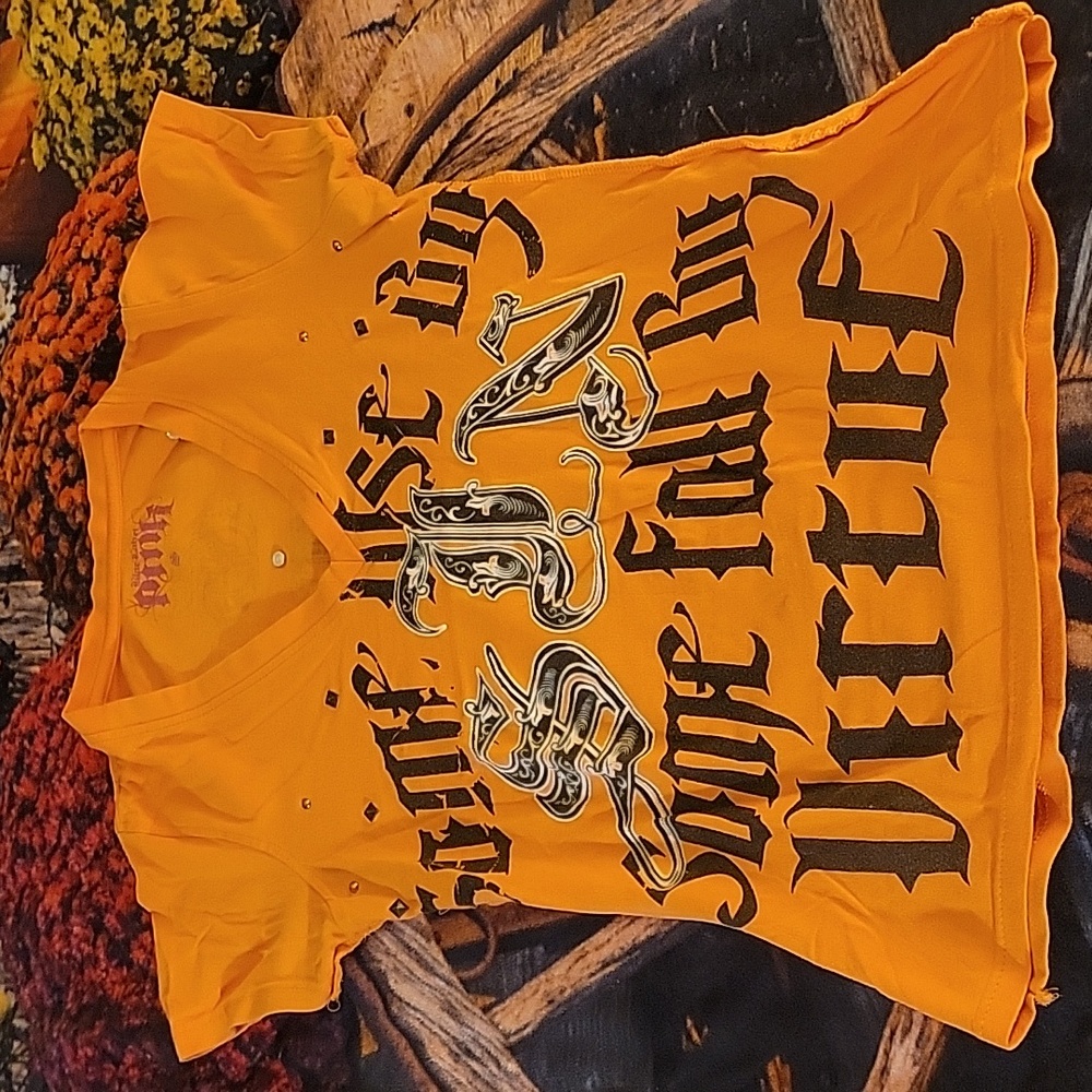 Juniors BlacLabel Pink Studded T-shirt